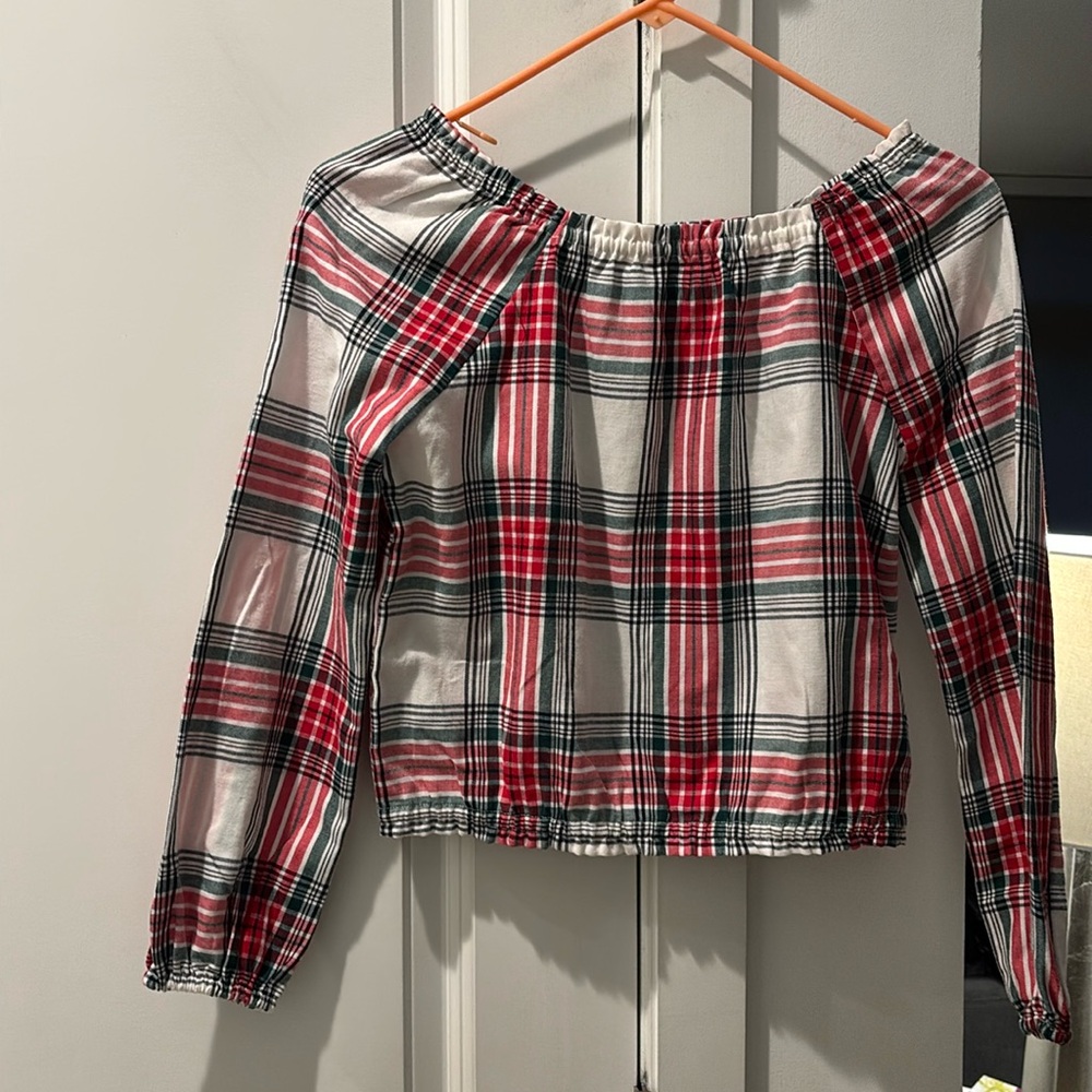 NWT Girls L Tartan Holiday Plaid Top